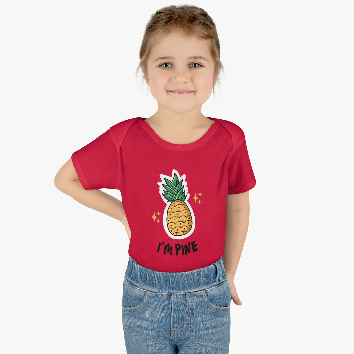 Infant Baby Rib Bodysuit with Pineapple image