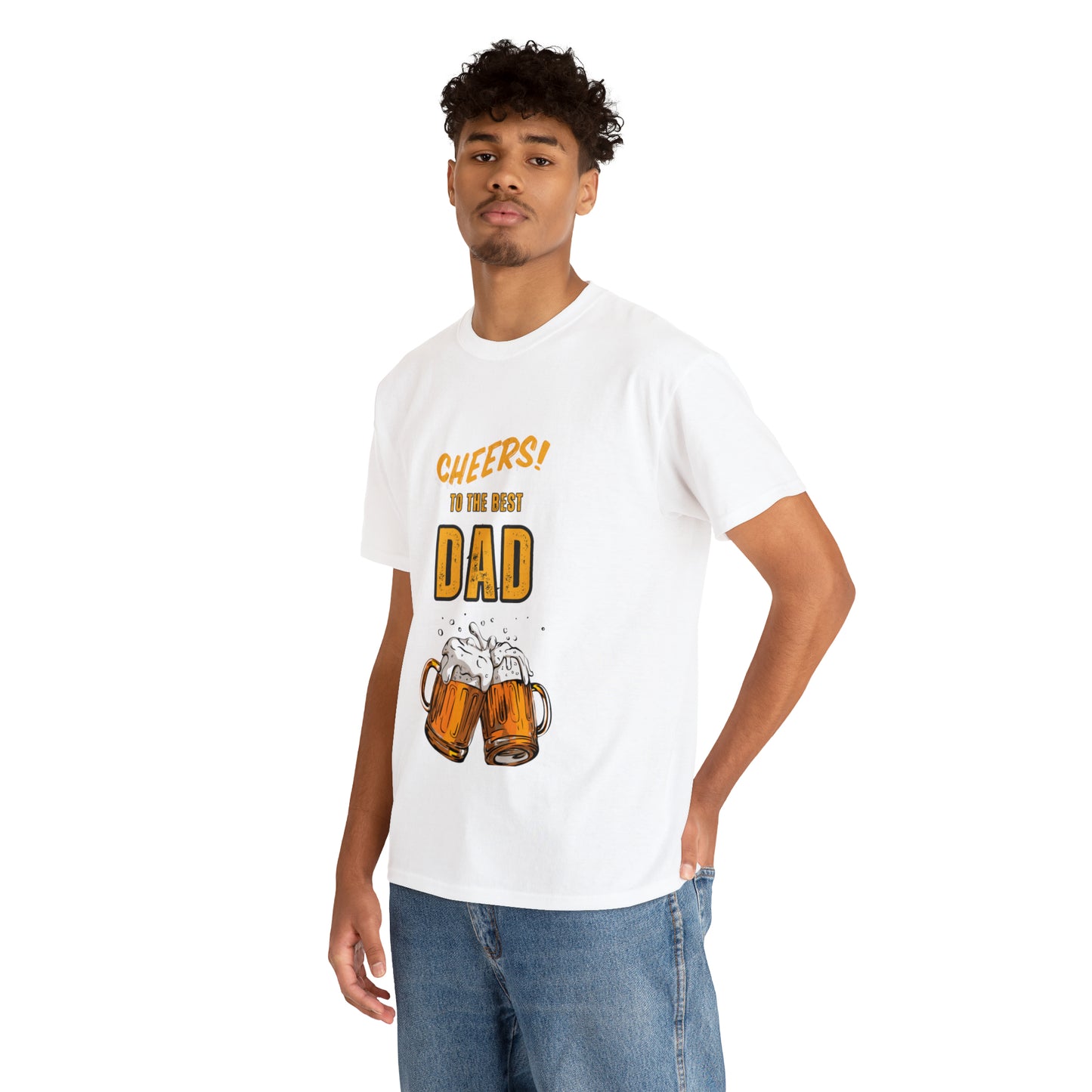 Cheers to the Best Dad Heavy Cotton Tee