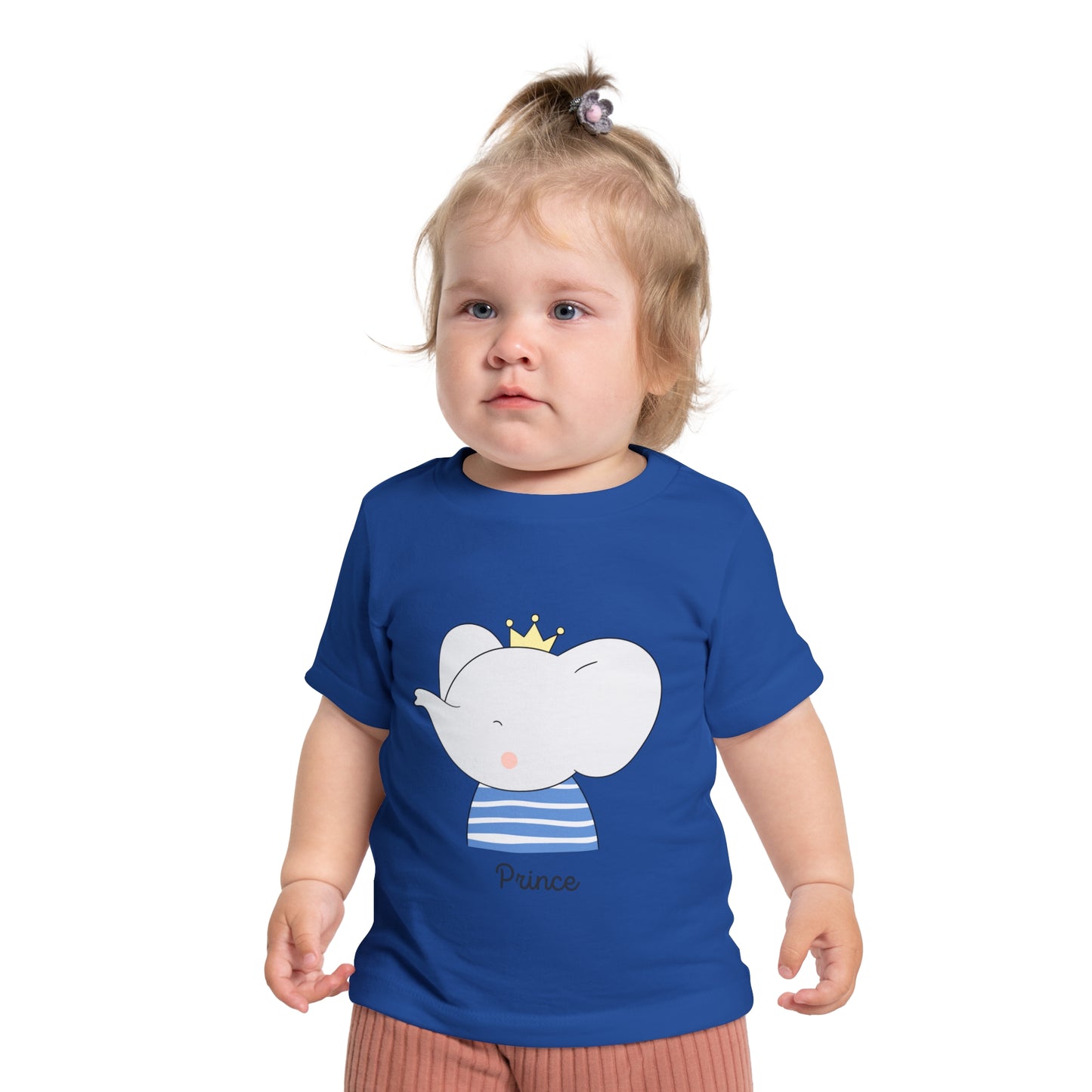 Baby Short Sleeve T-Shirt with Baby Elephant Image