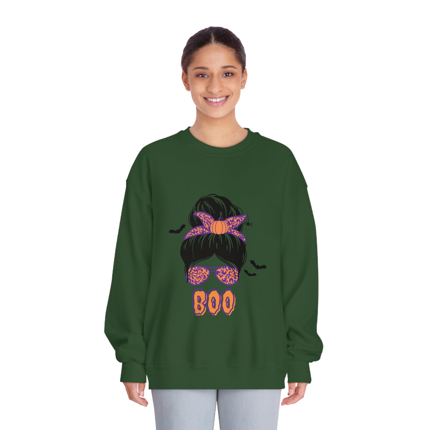 Halloween BOO Crewneck Sweatshirt for Moms