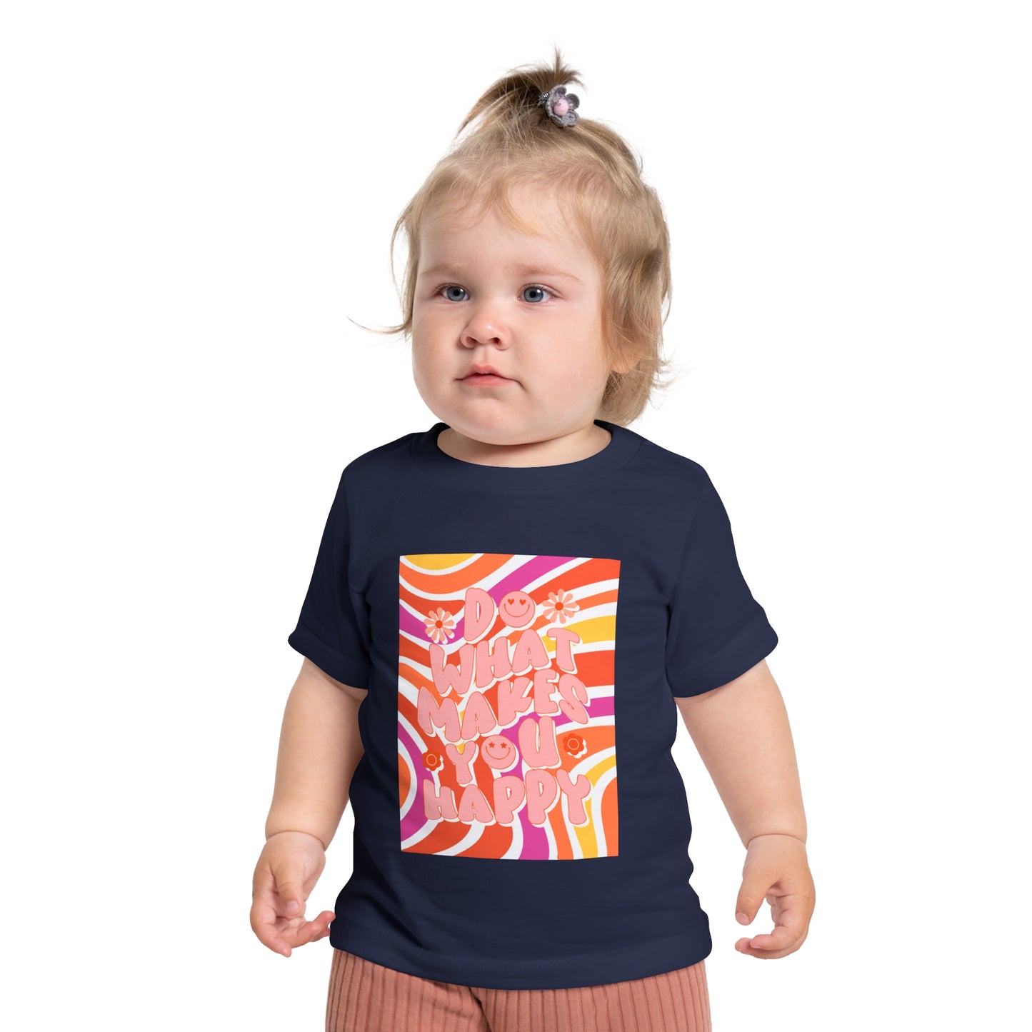 Baby Short Sleeve T-Shirt with caption "Do what makes you happy"