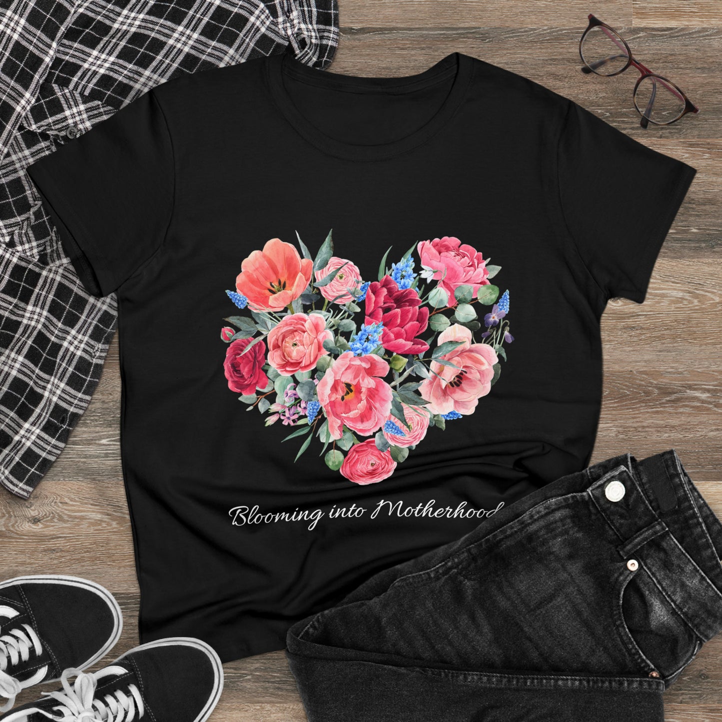 Blooming into Motherhood Cotton Tee 🌸