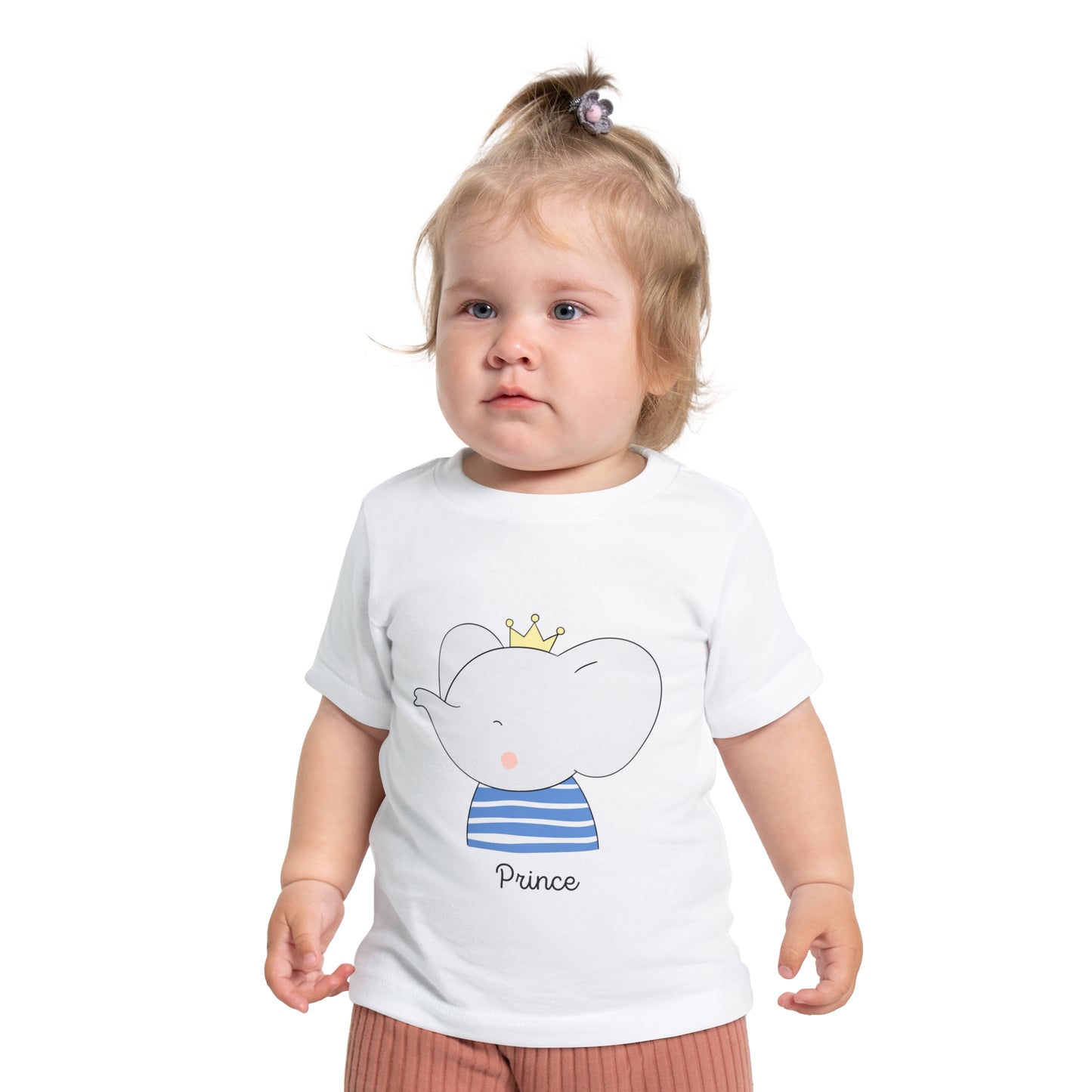 Baby Short Sleeve T-Shirt with Baby Elephant Image