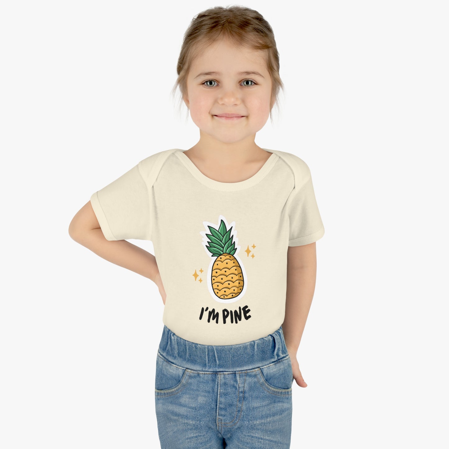 Infant Baby Rib Bodysuit with Pineapple image