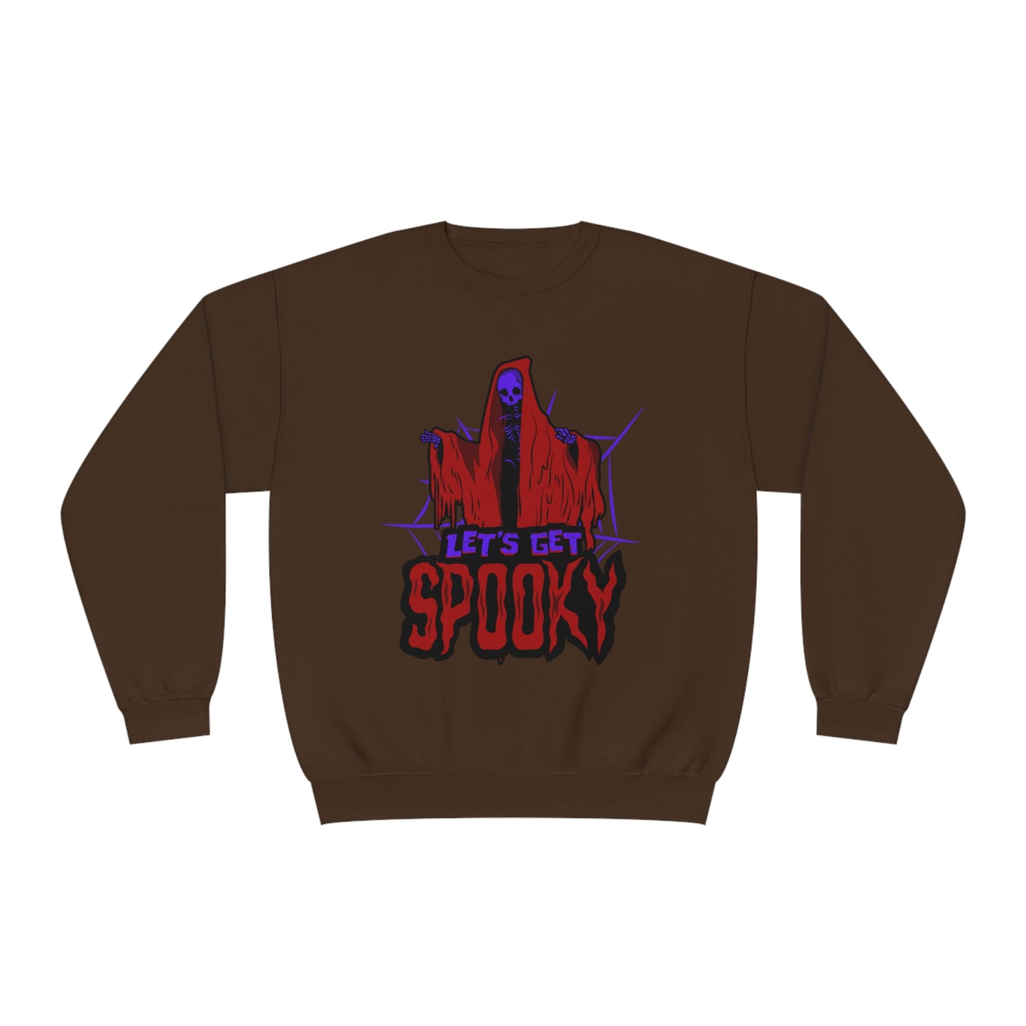 NuBlend® Crewneck Sweatshirt for dad with caption "Let's get spooky"