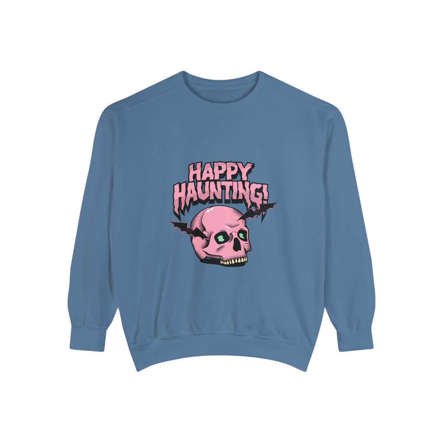 Sweatshirt for dads with caption "Happy Haunting"