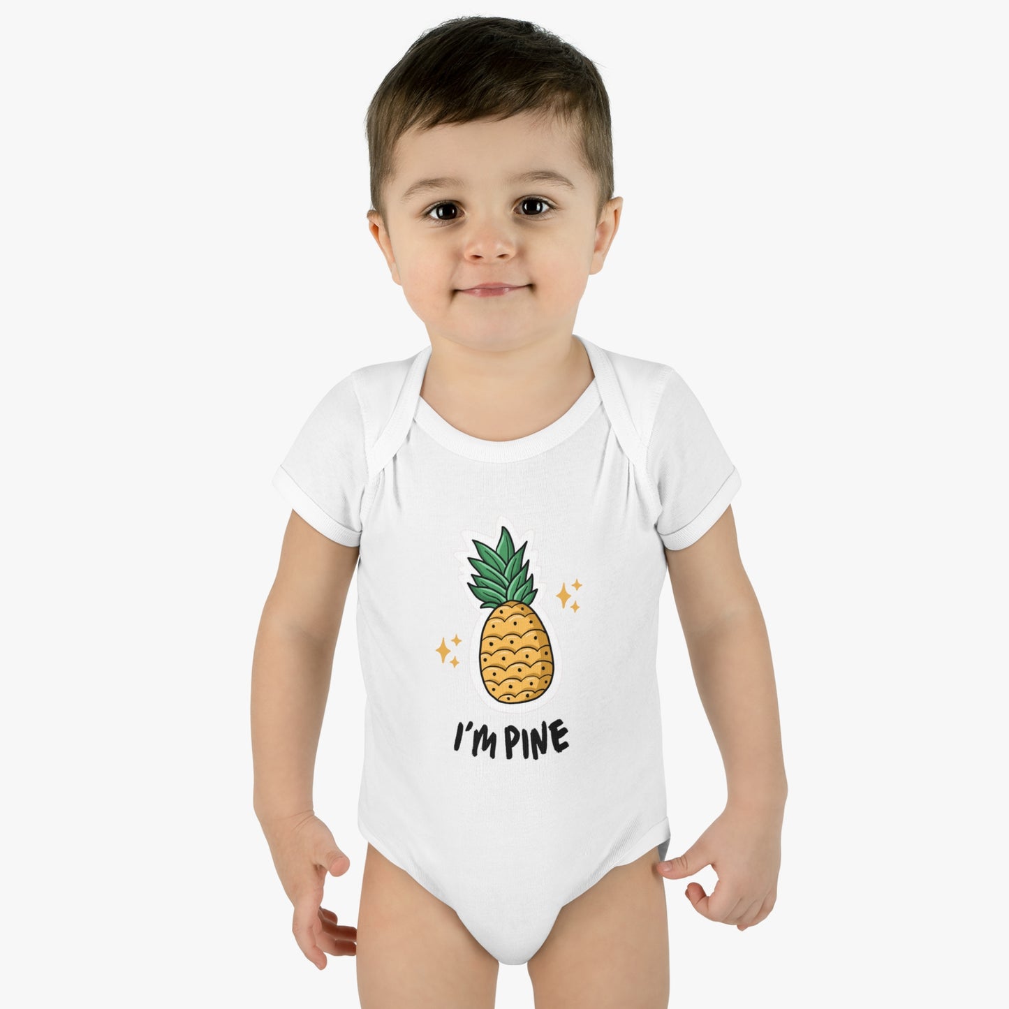 Infant Baby Rib Bodysuit with Pineapple image