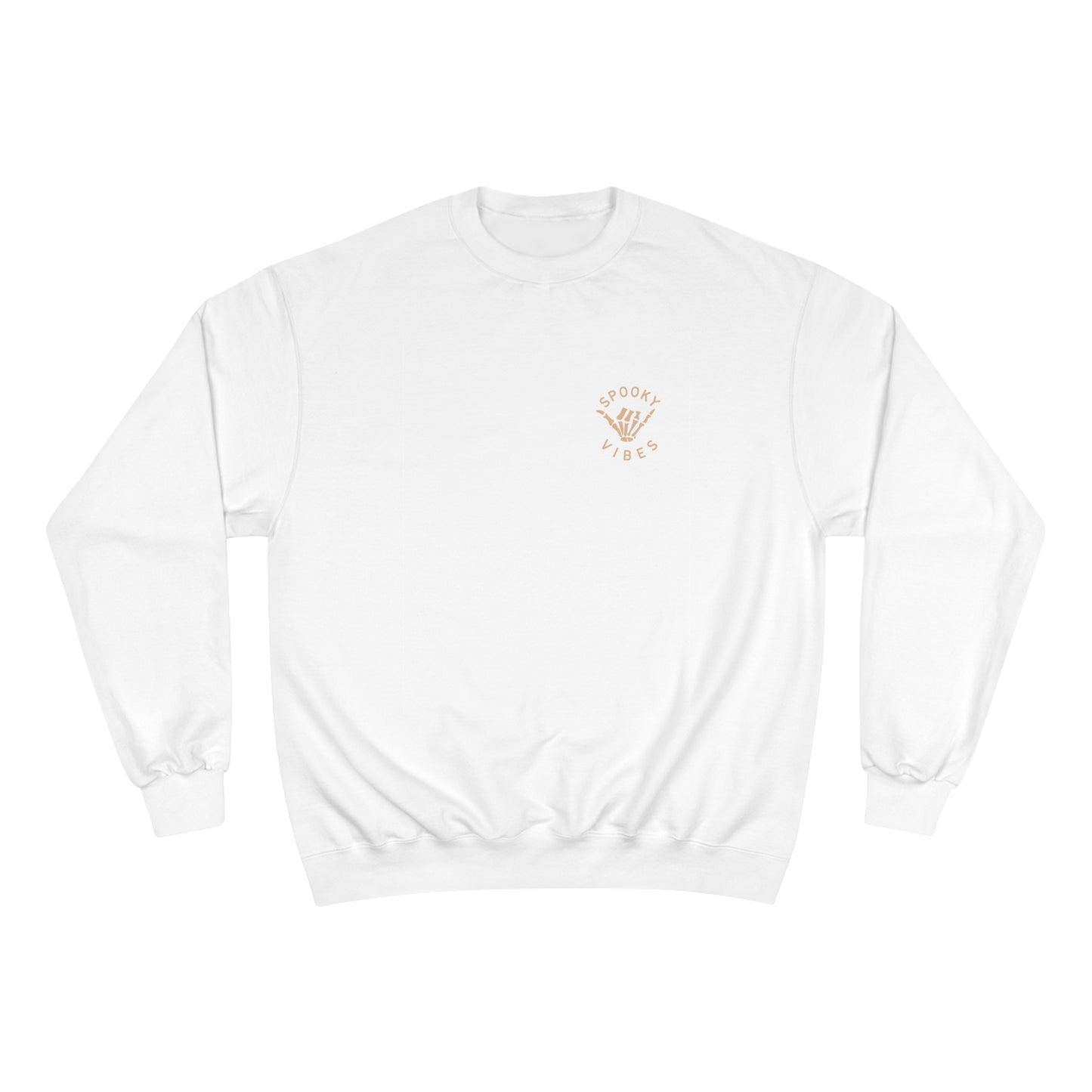 Champion Halloween Sweatshirt for Moms with caption Spooky Vibes