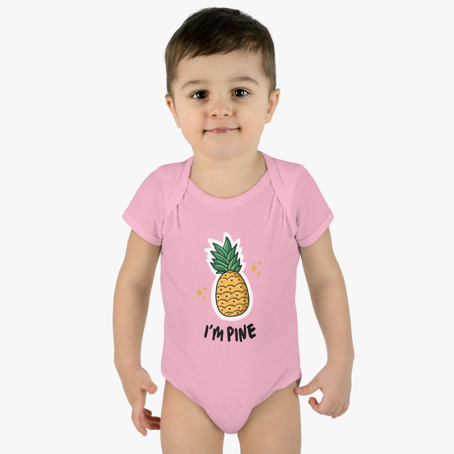 Infant Baby Rib Bodysuit with Pineapple image