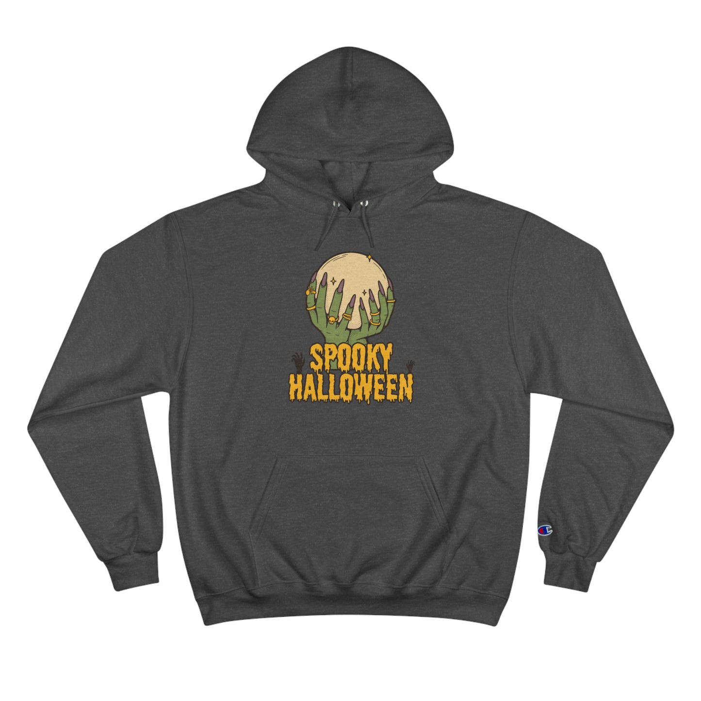 Hooded sweatshirt for dads with caption Spooky Halloween