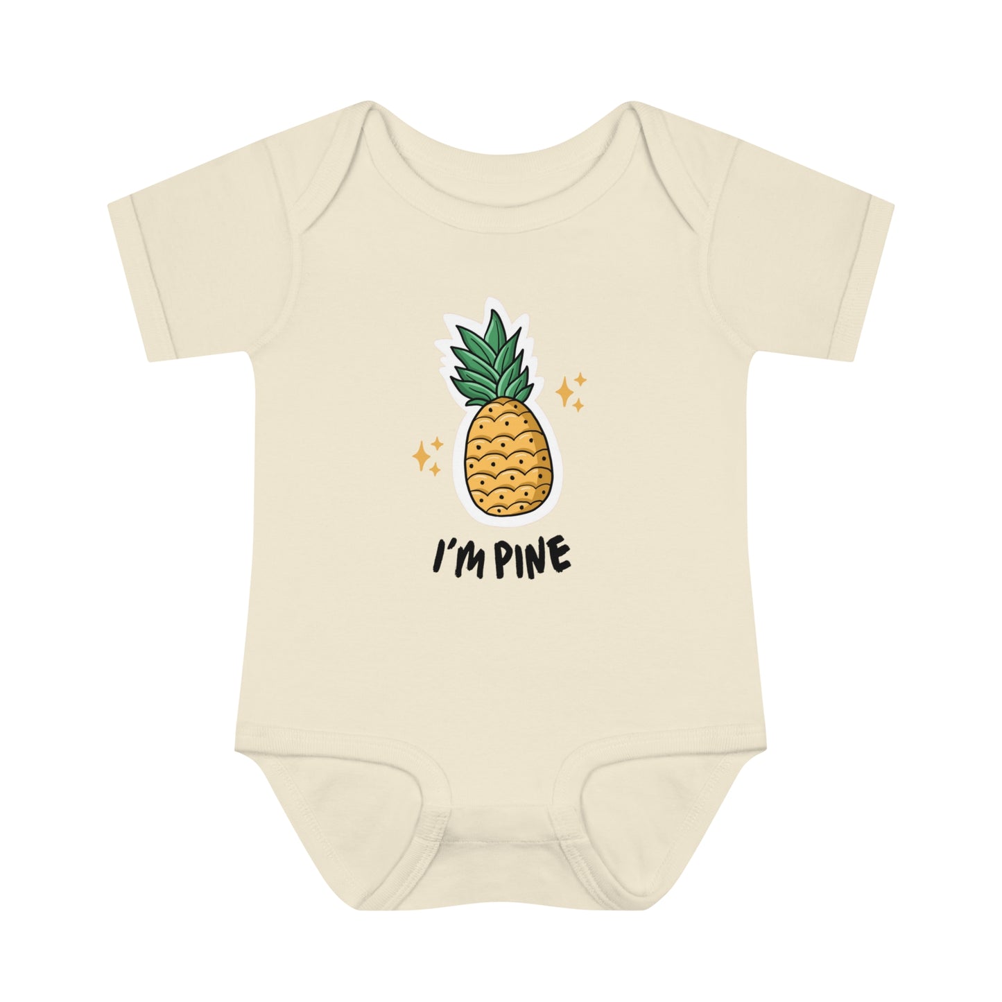 Infant Baby Rib Bodysuit with Pineapple image