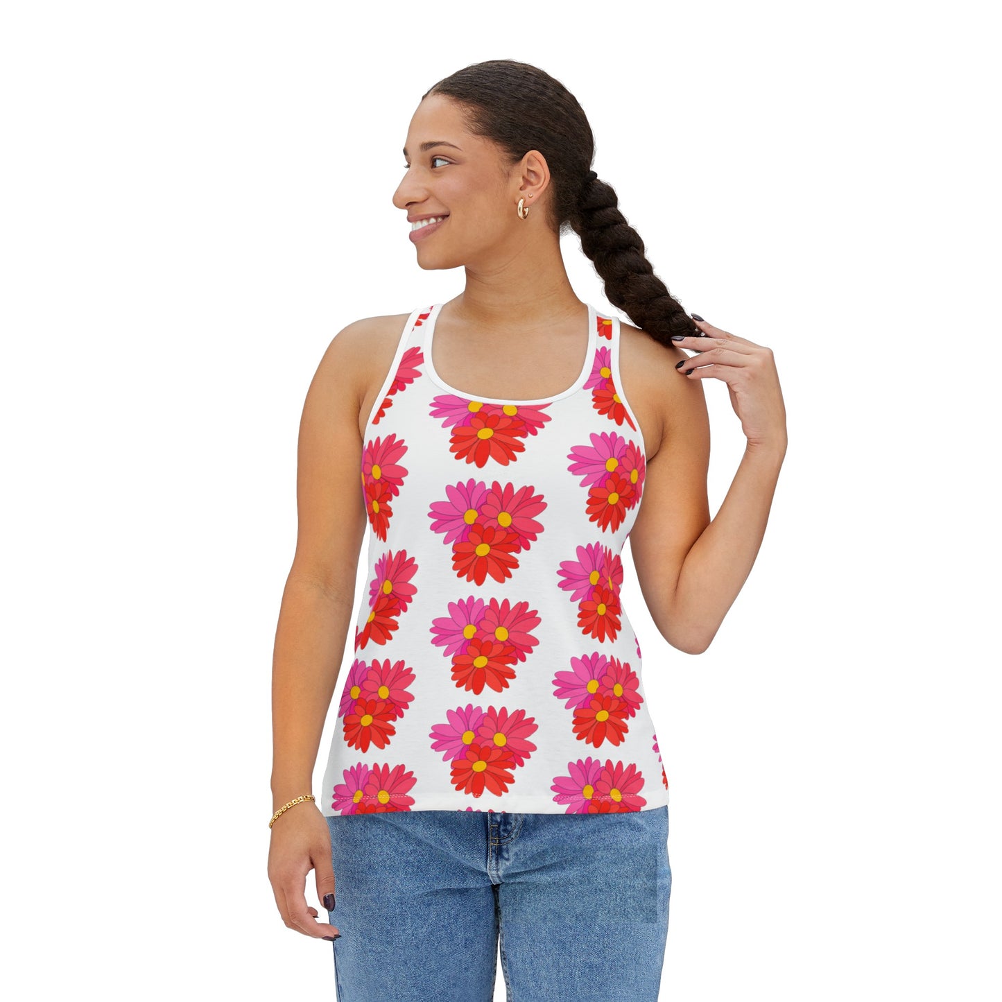 Women's Tank Top with floral print design. A perfect collection for Summer and spring holidays