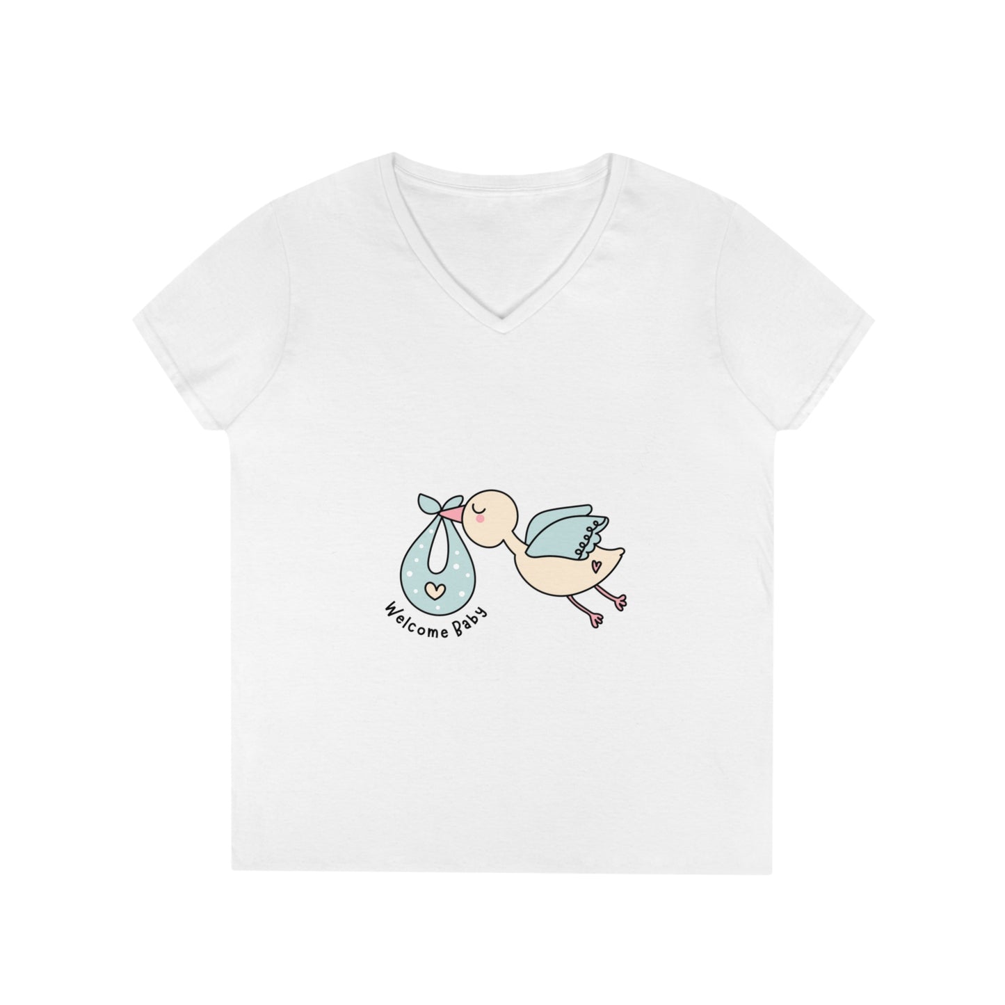 Welcome baby Mom's V-Neck T-Shirt