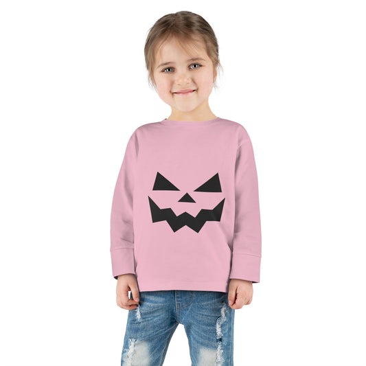 Halloween Pumpkin Faced Long Sleeve Tee for Toddlers