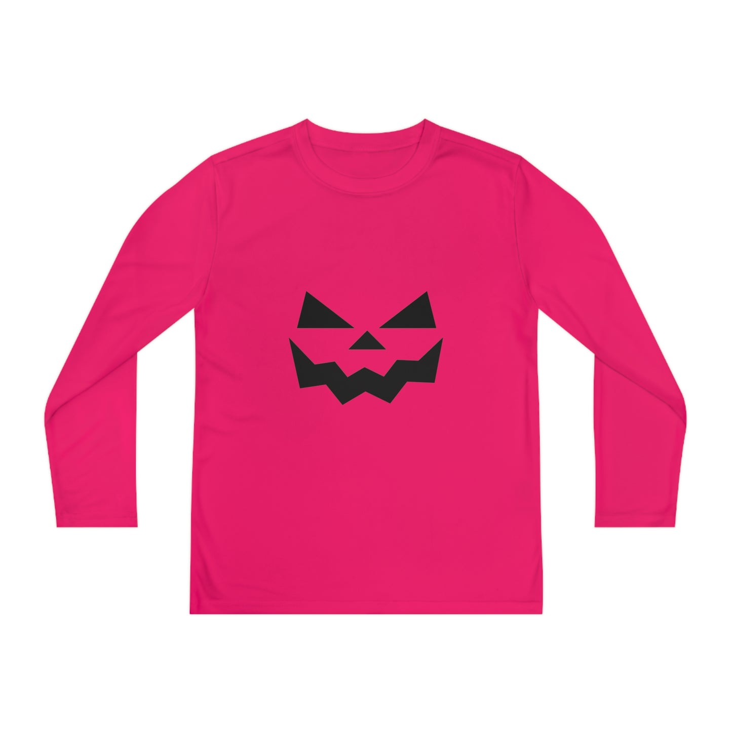 Youth Long Sleeve Competitor Tee with Pumpkin Face