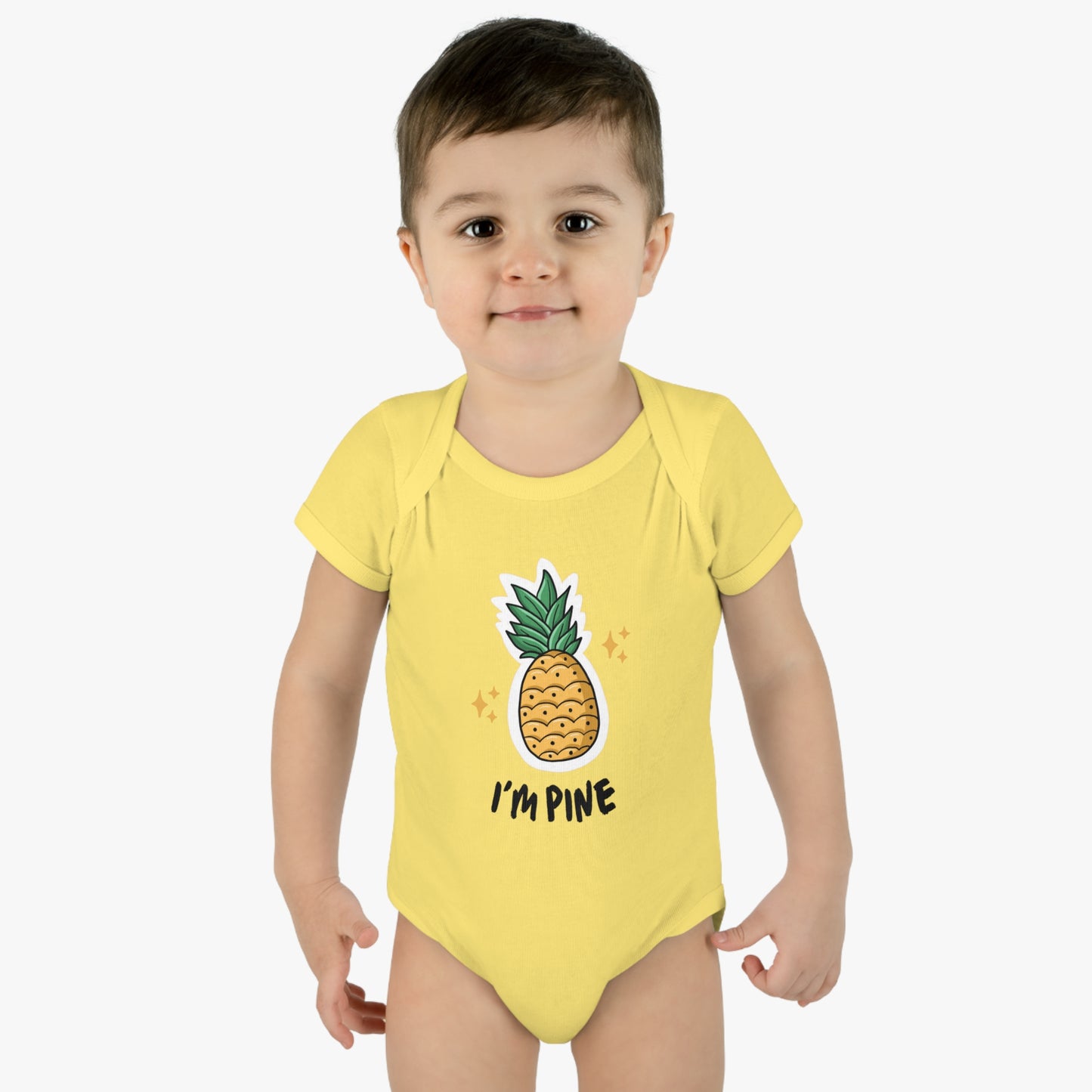 Infant Baby Rib Bodysuit with Pineapple image