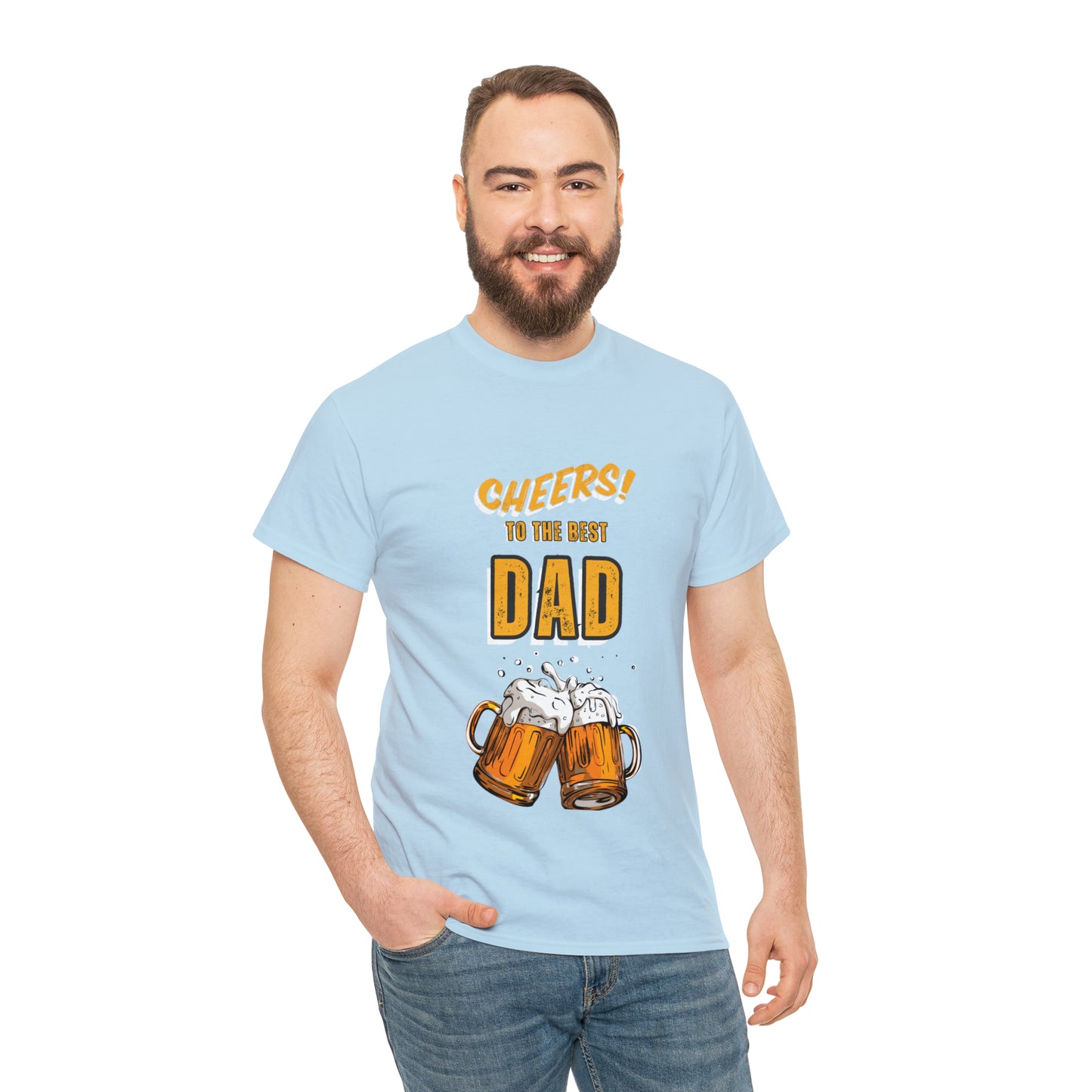 Cheers to the Best Dad Heavy Cotton Tee