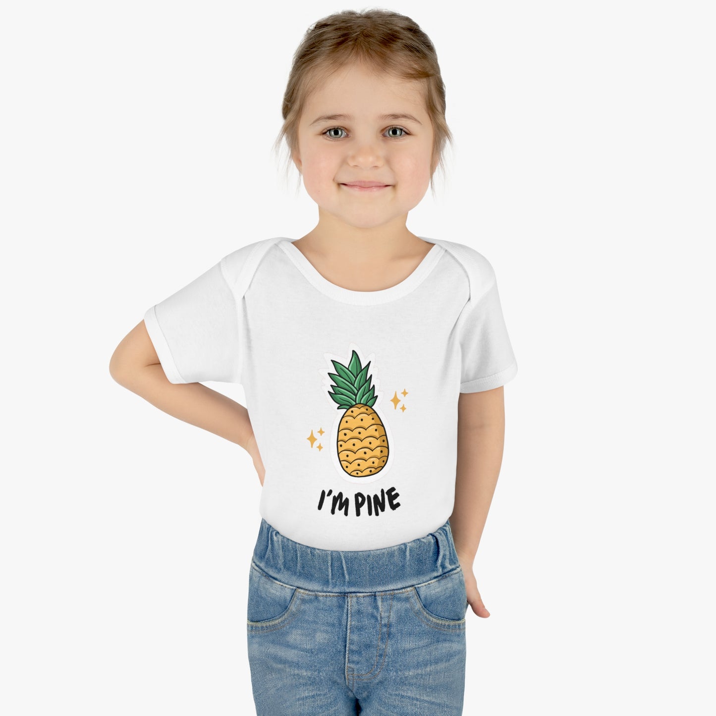 Infant Baby Rib Bodysuit with Pineapple image