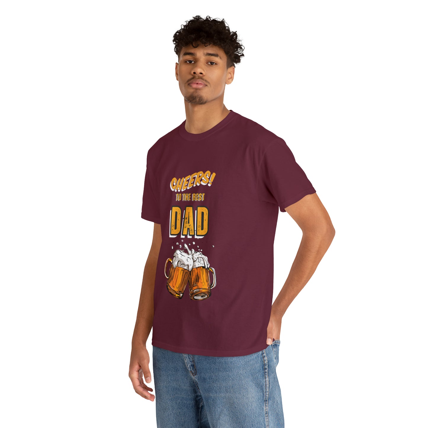 Cheers to the Best Dad Heavy Cotton Tee