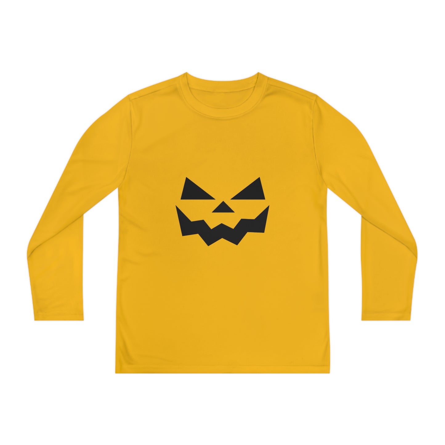 Youth Long Sleeve Competitor Tee with Pumpkin Face