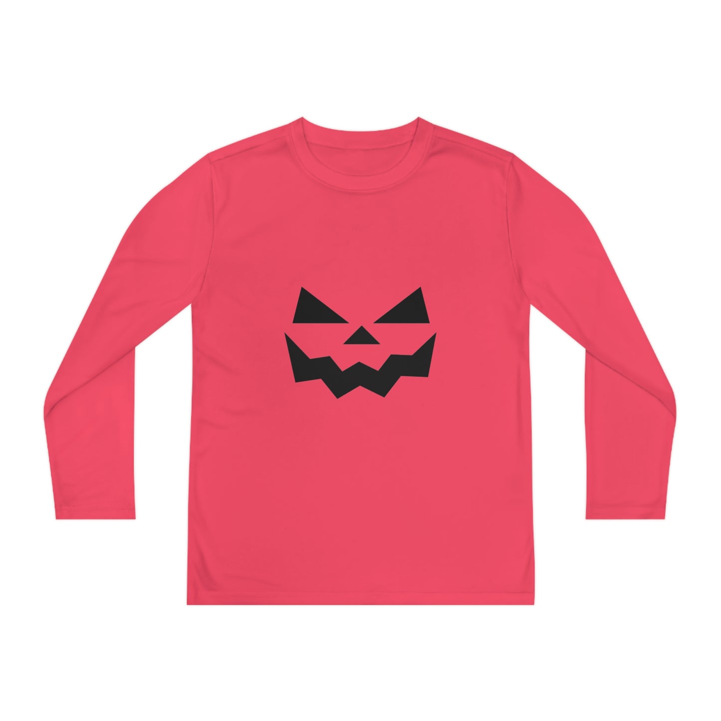 Youth Long Sleeve Competitor Tee with Pumpkin Face