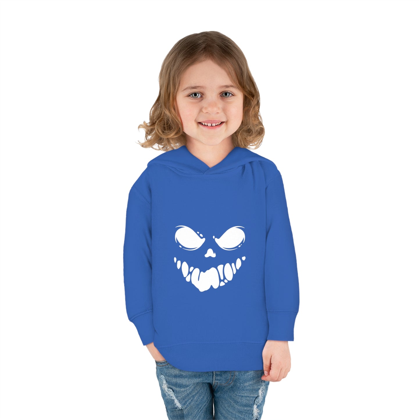 Toddler Pullover Fleece Hoodie with Spooky Face