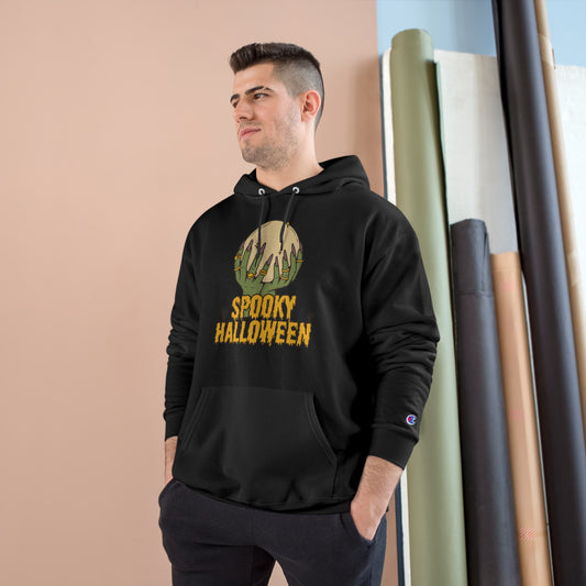 Hooded sweatshirt for dads with caption Spooky Halloween