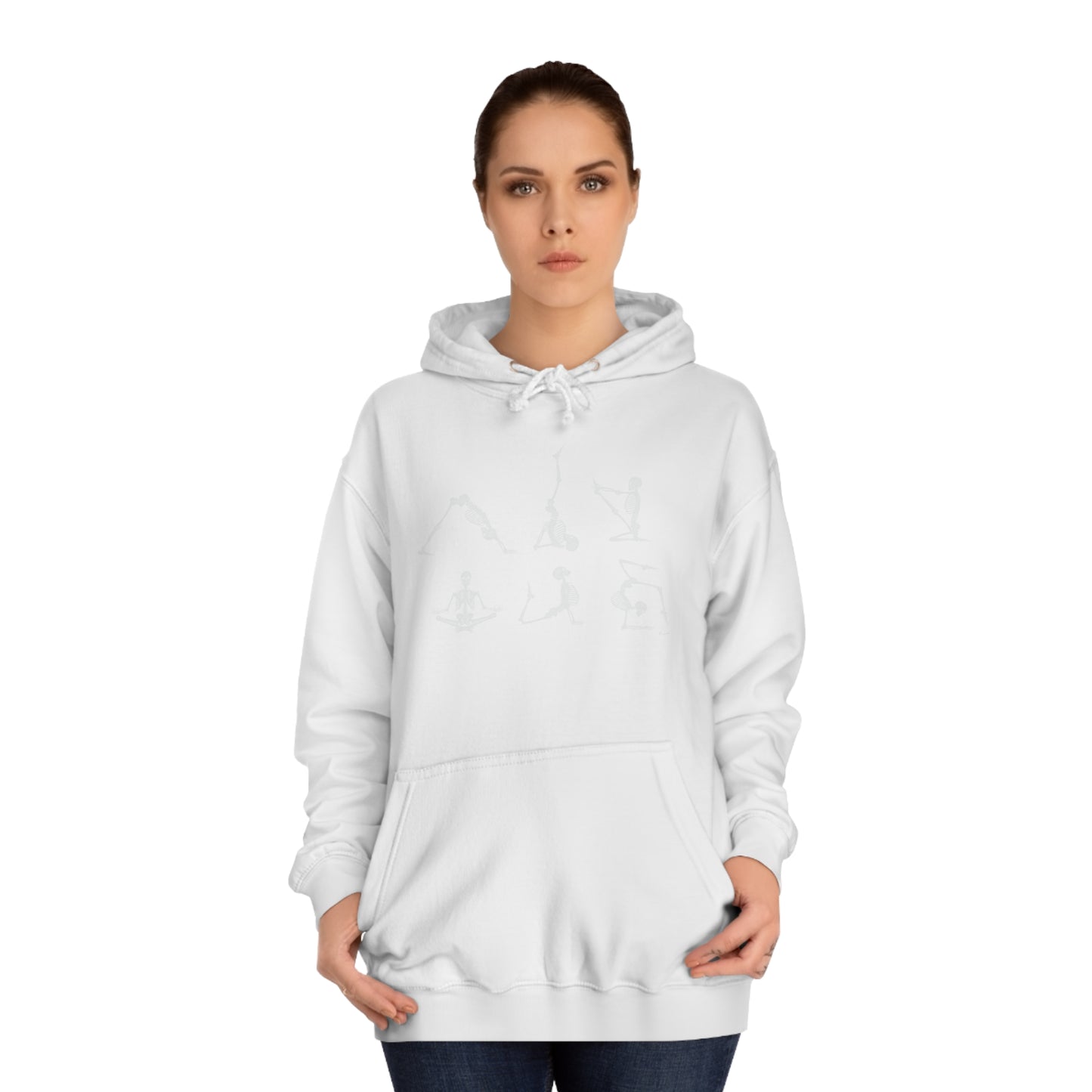 Halloween Hoodie for Moms with Skeleton Yoga Poses