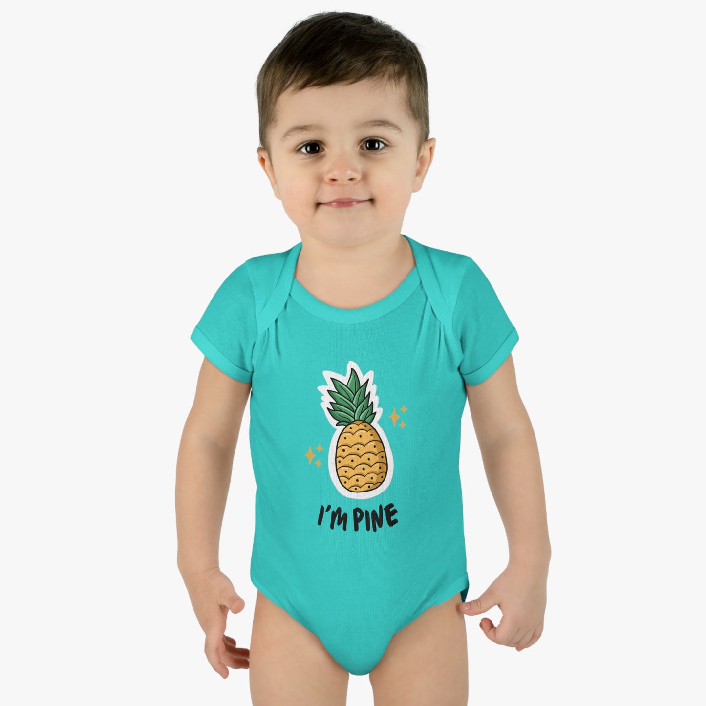 Infant Baby Rib Bodysuit with Pineapple image