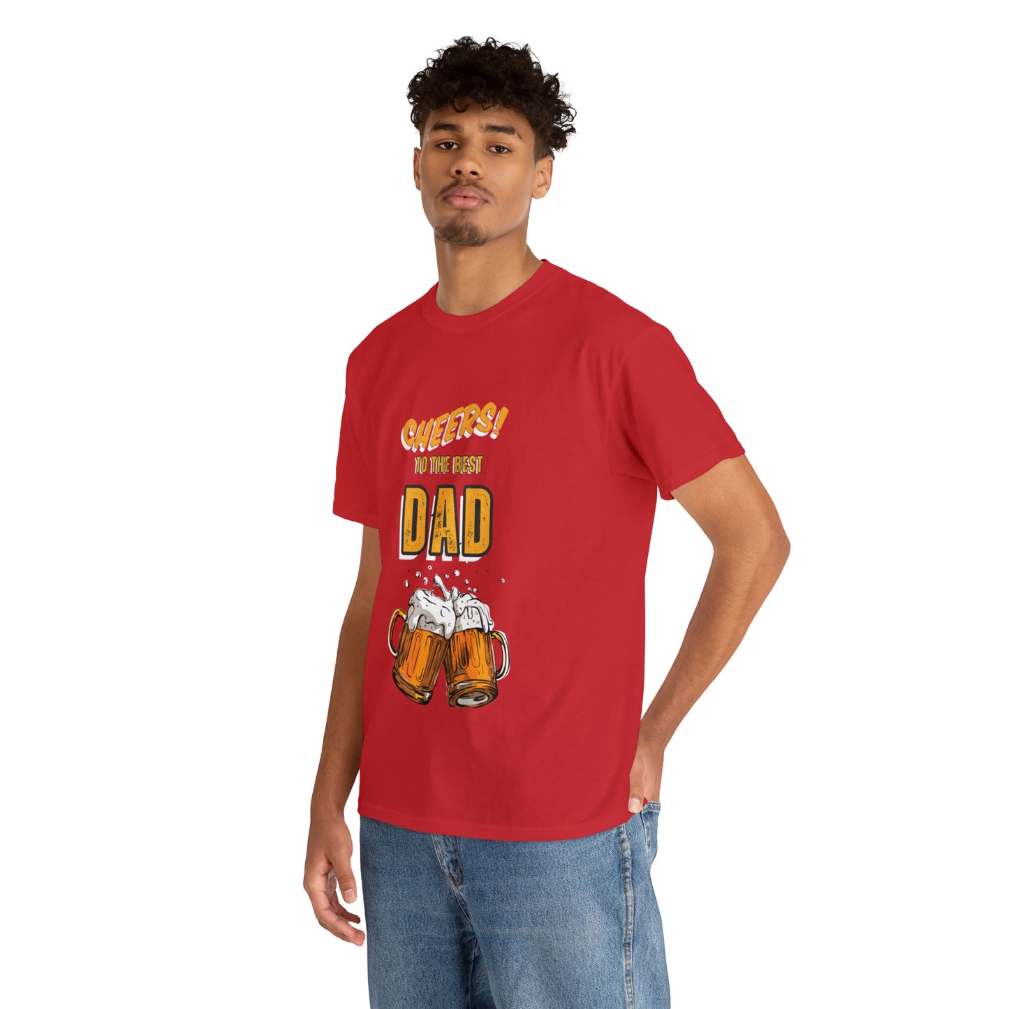 Cheers to the Best Dad Heavy Cotton Tee