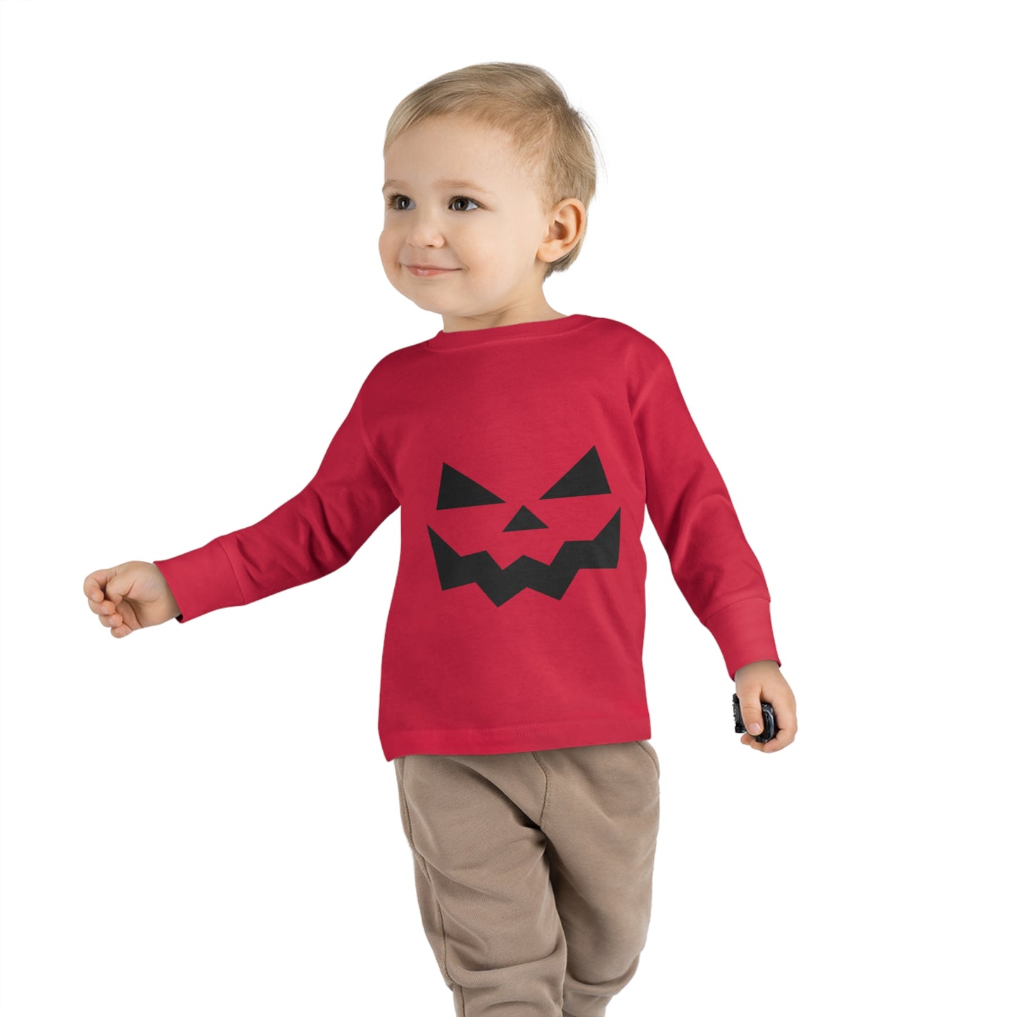 Halloween Pumpkin Faced Long Sleeve Tee for Toddlers