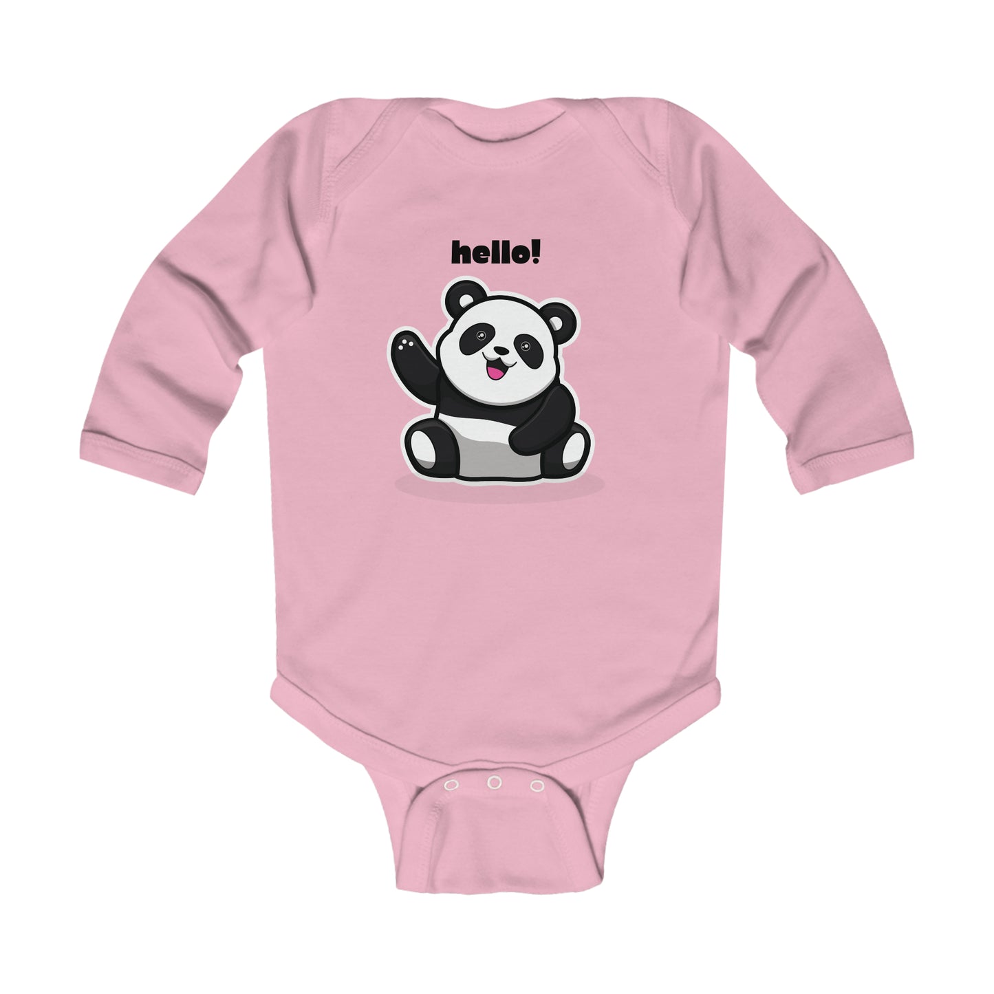 Infant Long Sleeve Bodysuit with Panda image