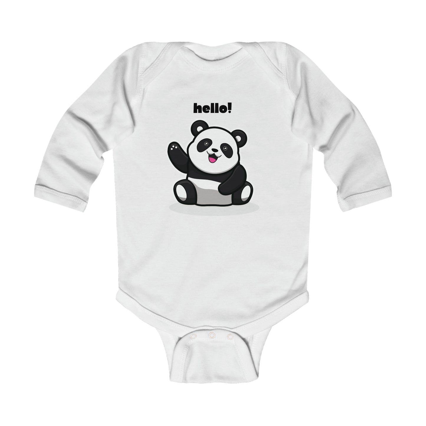 Infant Long Sleeve Bodysuit with Panda image