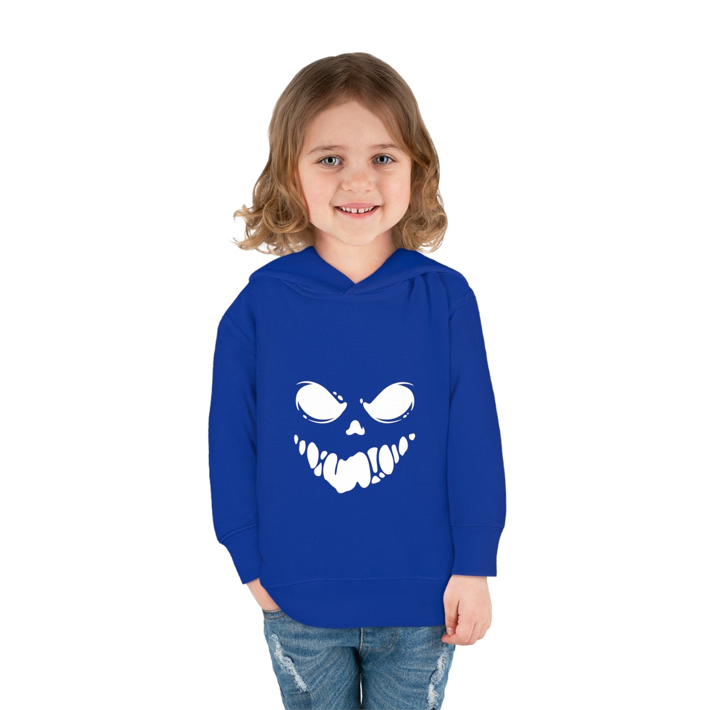 Toddler Pullover Fleece Hoodie with Spooky Face