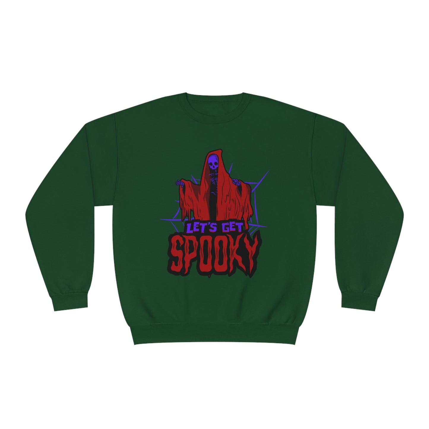 NuBlend® Crewneck Sweatshirt for dad with caption "Let's get spooky"