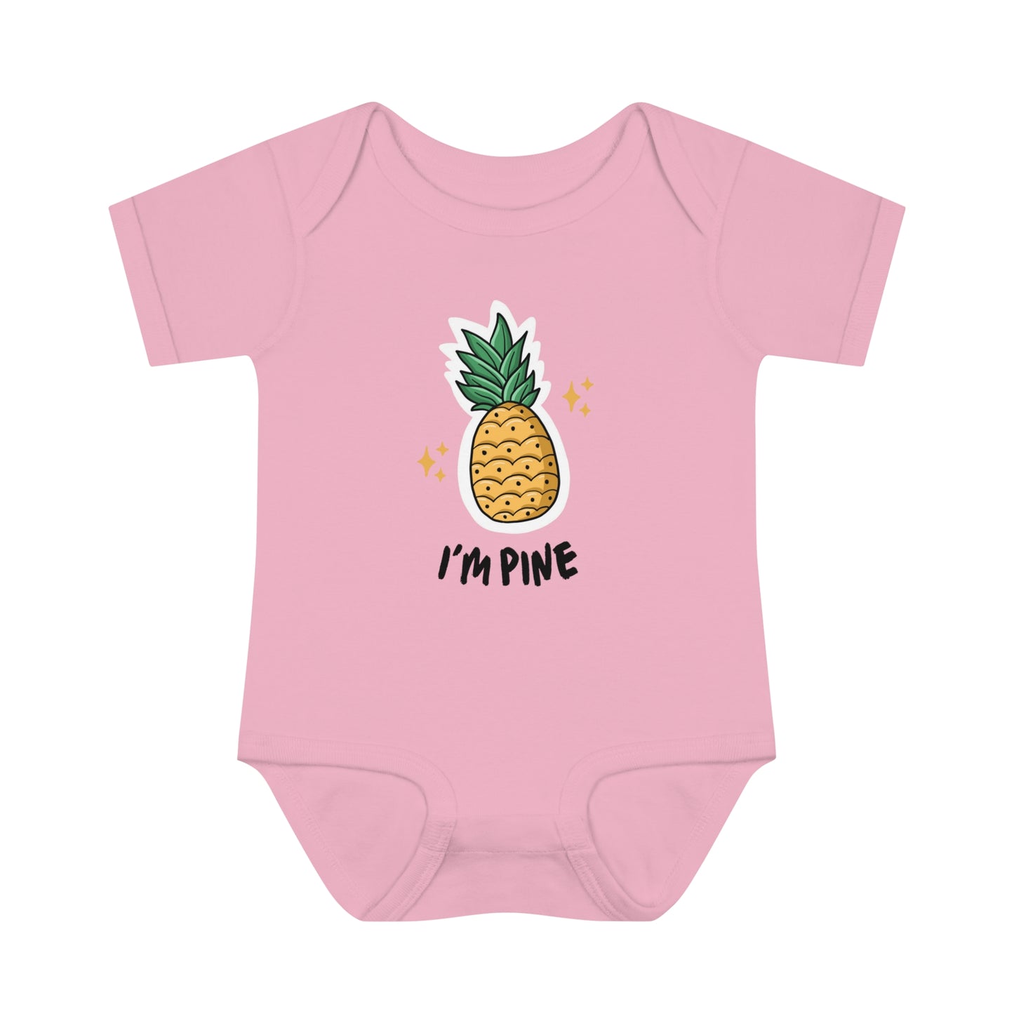 Infant Baby Rib Bodysuit with Pineapple image