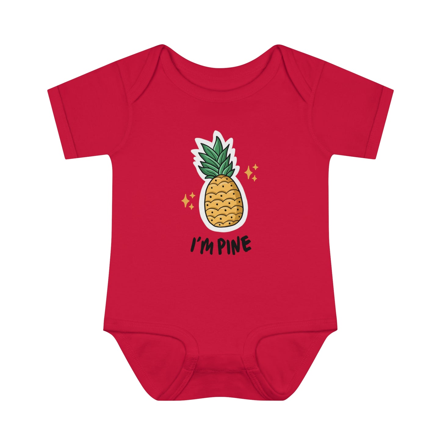 Infant Baby Rib Bodysuit with Pineapple image