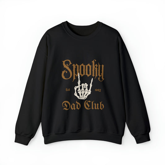 Halloween Crewneck Sweatshirt for Dads with caption Spooky Dad Club