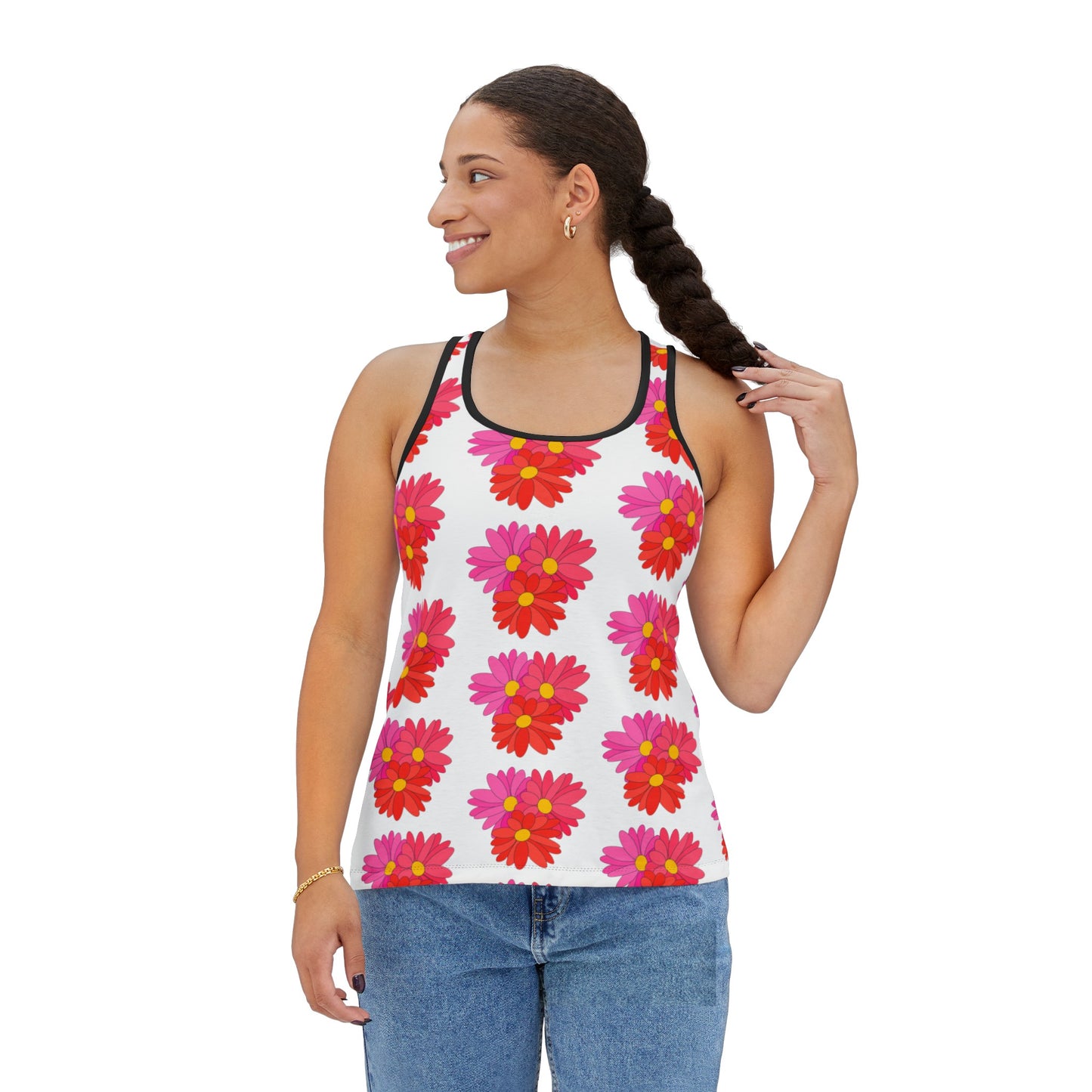 Women's Tank Top with floral print design. A perfect collection for Summer and spring holidays