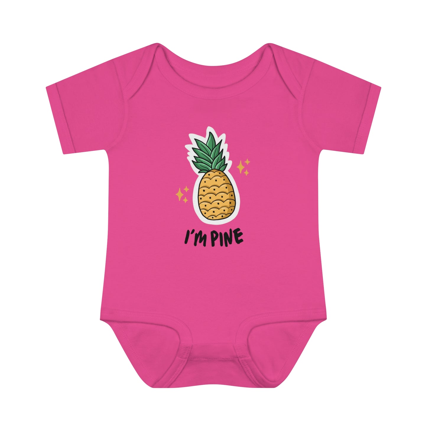 Infant Baby Rib Bodysuit with Pineapple image