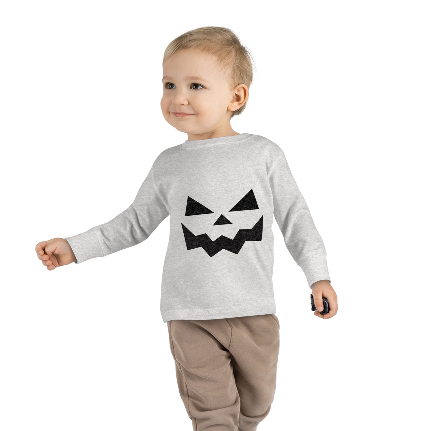 Halloween Pumpkin Faced Long Sleeve Tee for Toddlers