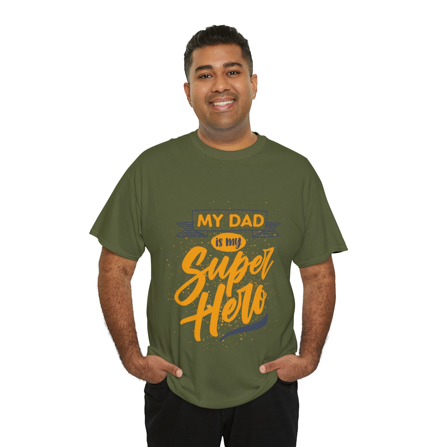 My Dad is my Superhero Heavy Cotton Tee