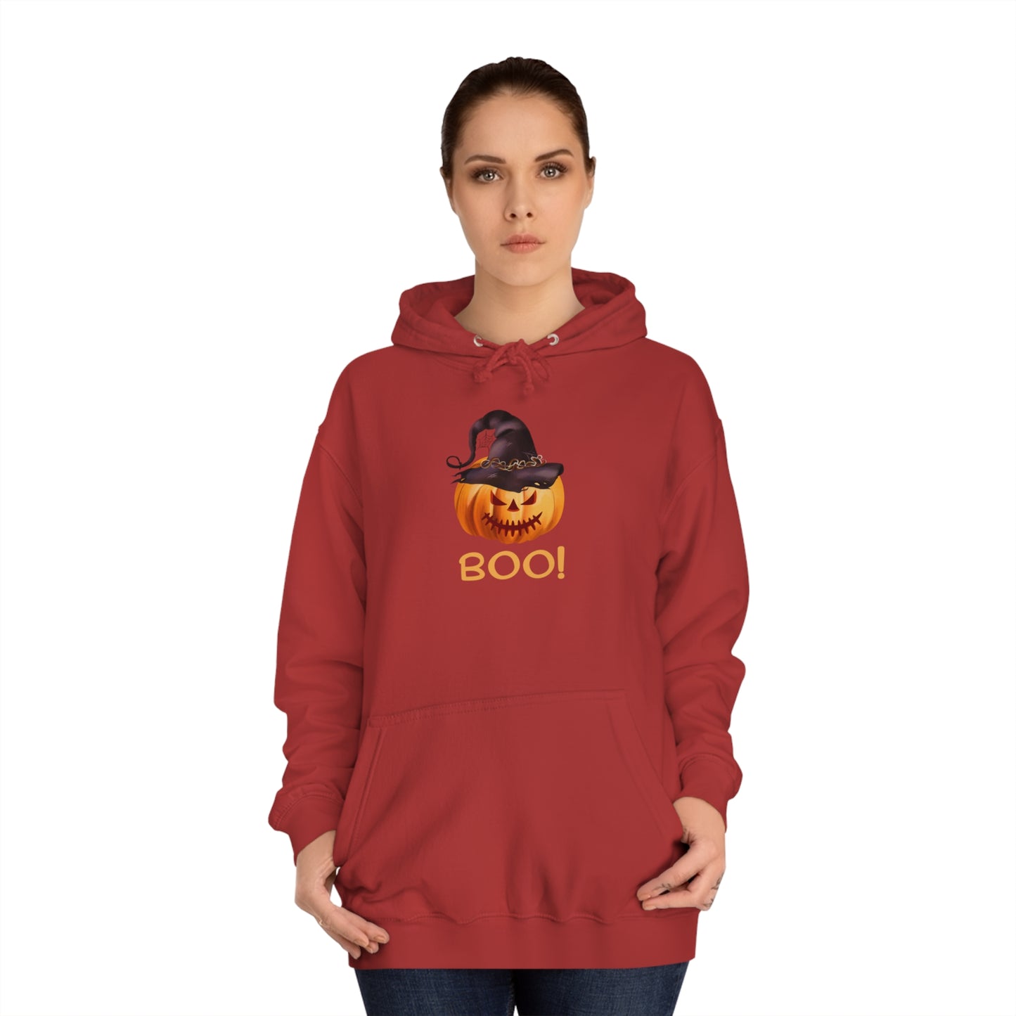 Mama Hoodie with pumpkin face and BOO captioned