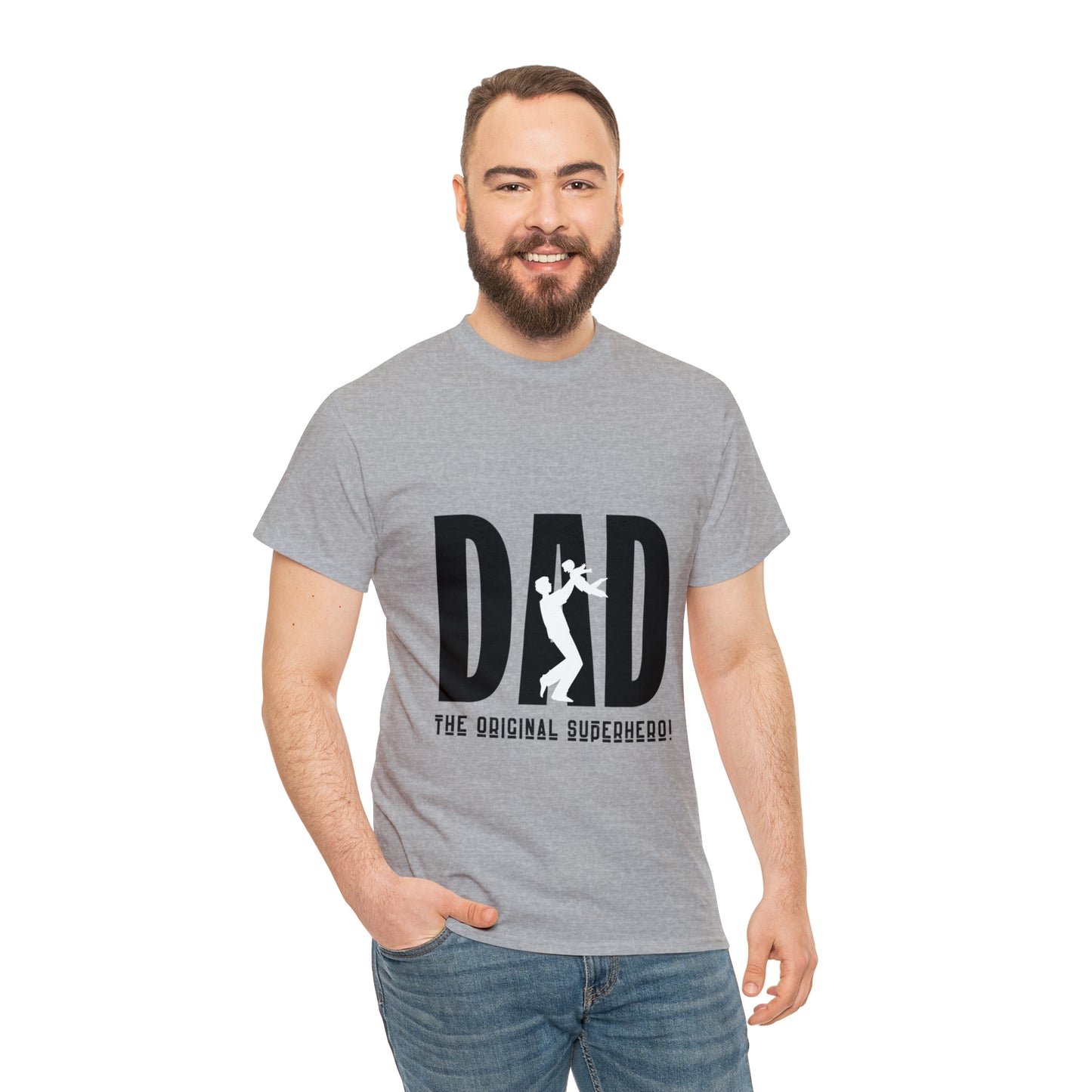 DAD- The Original Super Hero, Heavy Cotton Tee