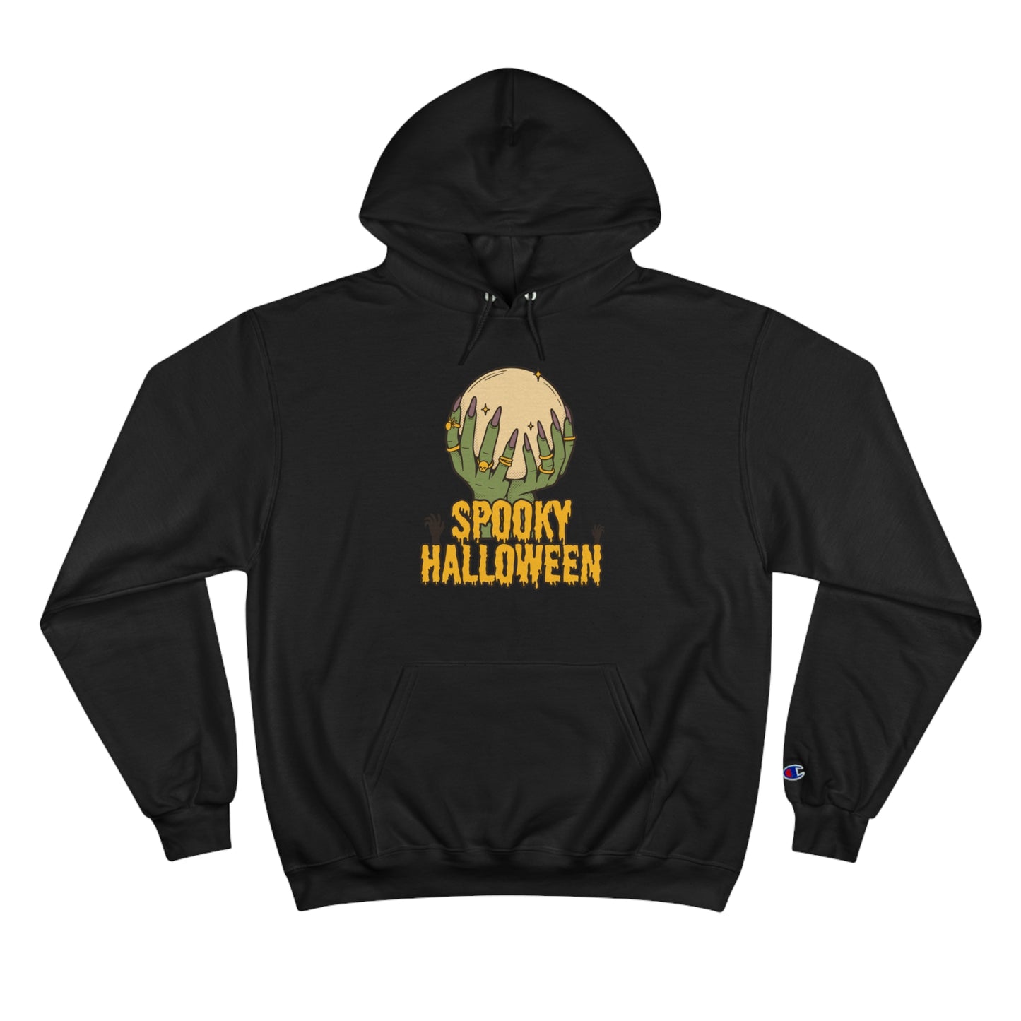 Hooded sweatshirt for dads with caption Spooky Halloween