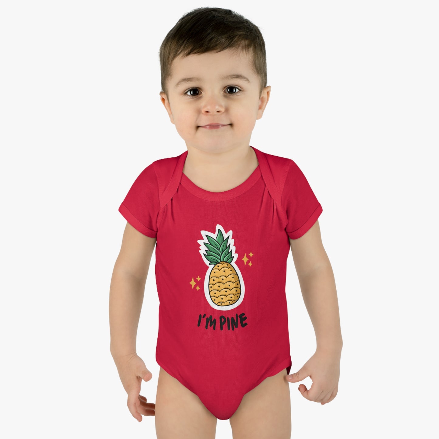 Infant Baby Rib Bodysuit with Pineapple image