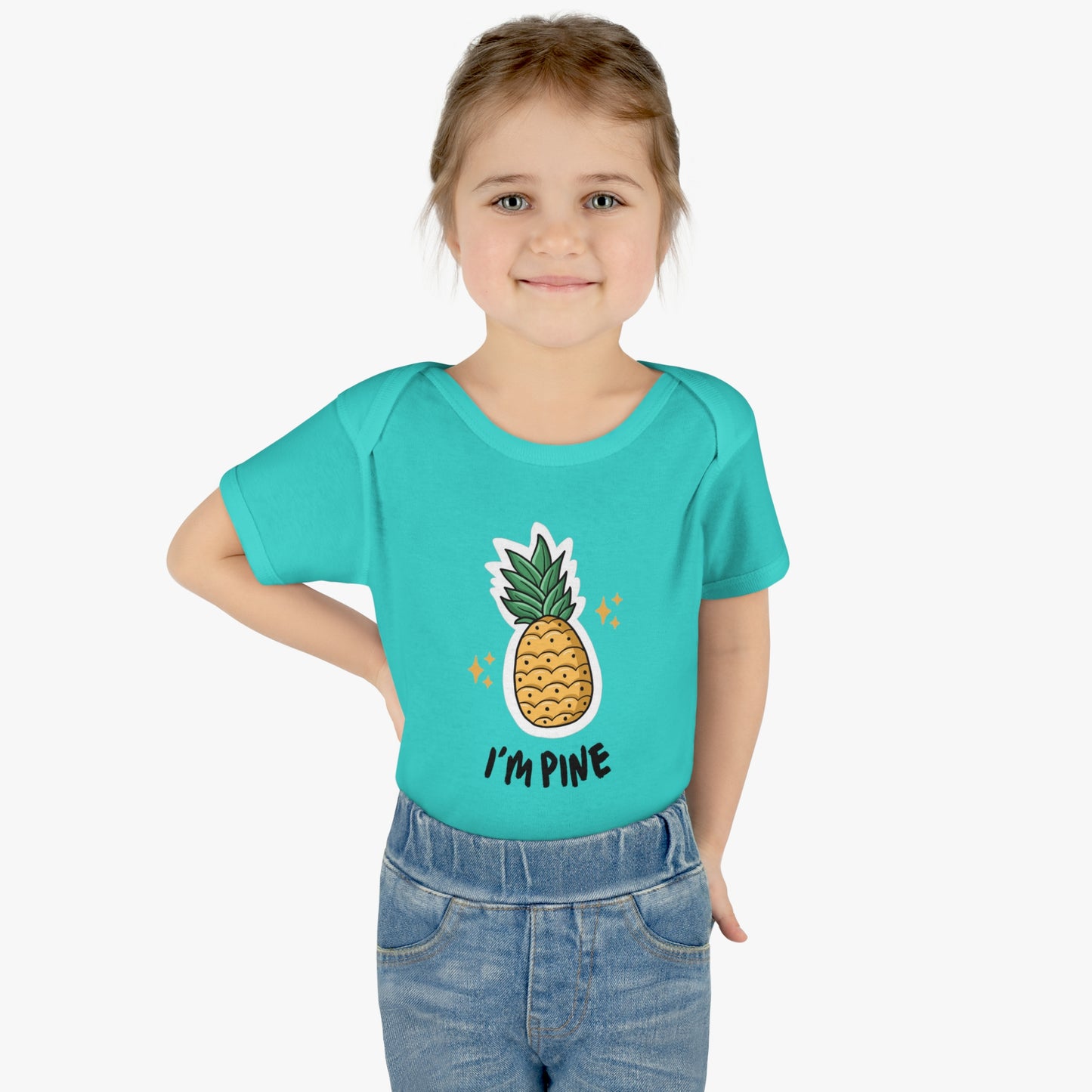 Infant Baby Rib Bodysuit with Pineapple image