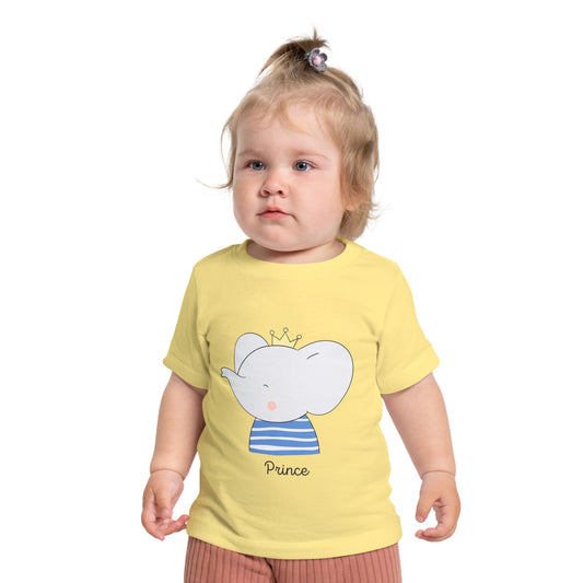 Baby Short Sleeve T-Shirt with Baby Elephant Image