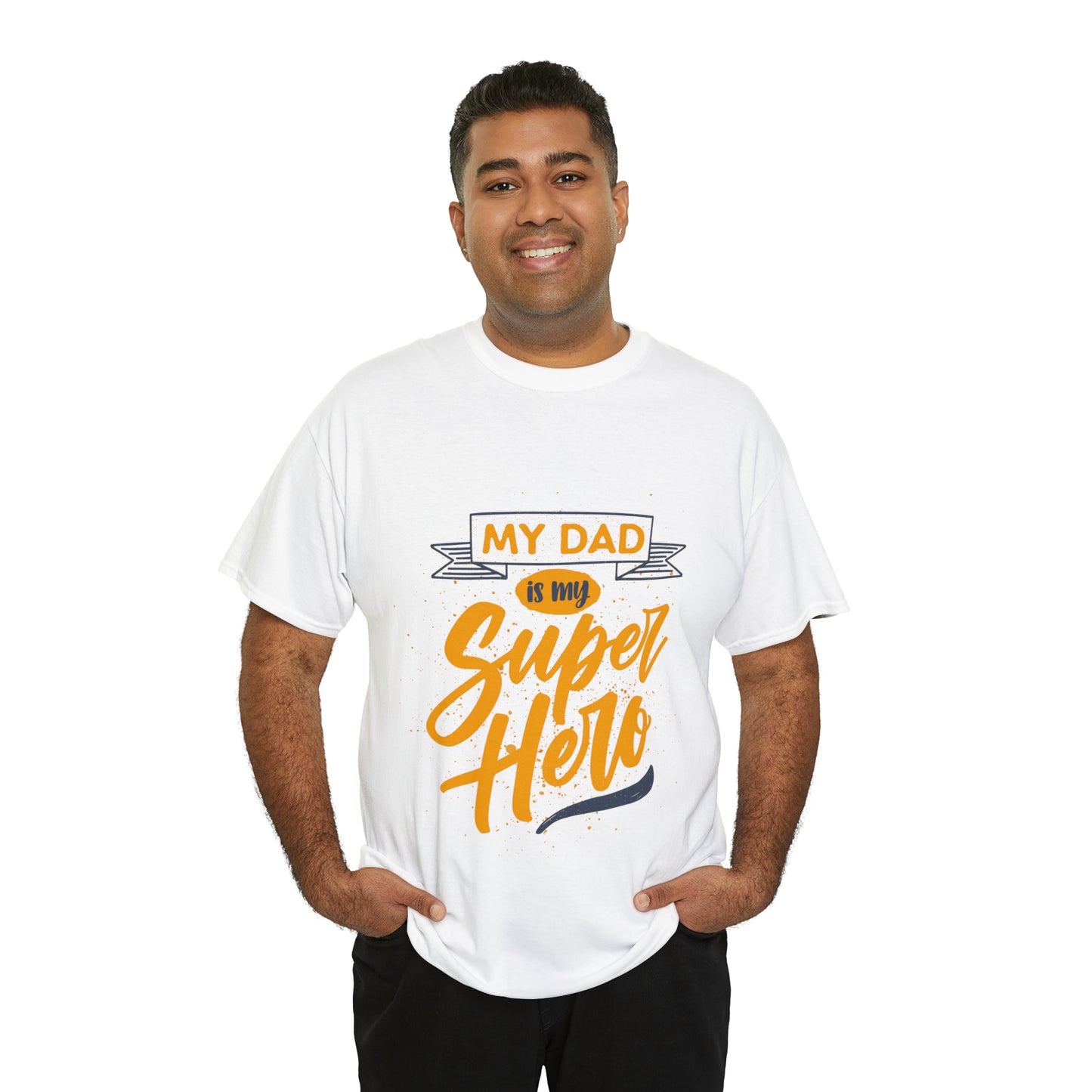 My Dad is my Superhero Heavy Cotton Tee