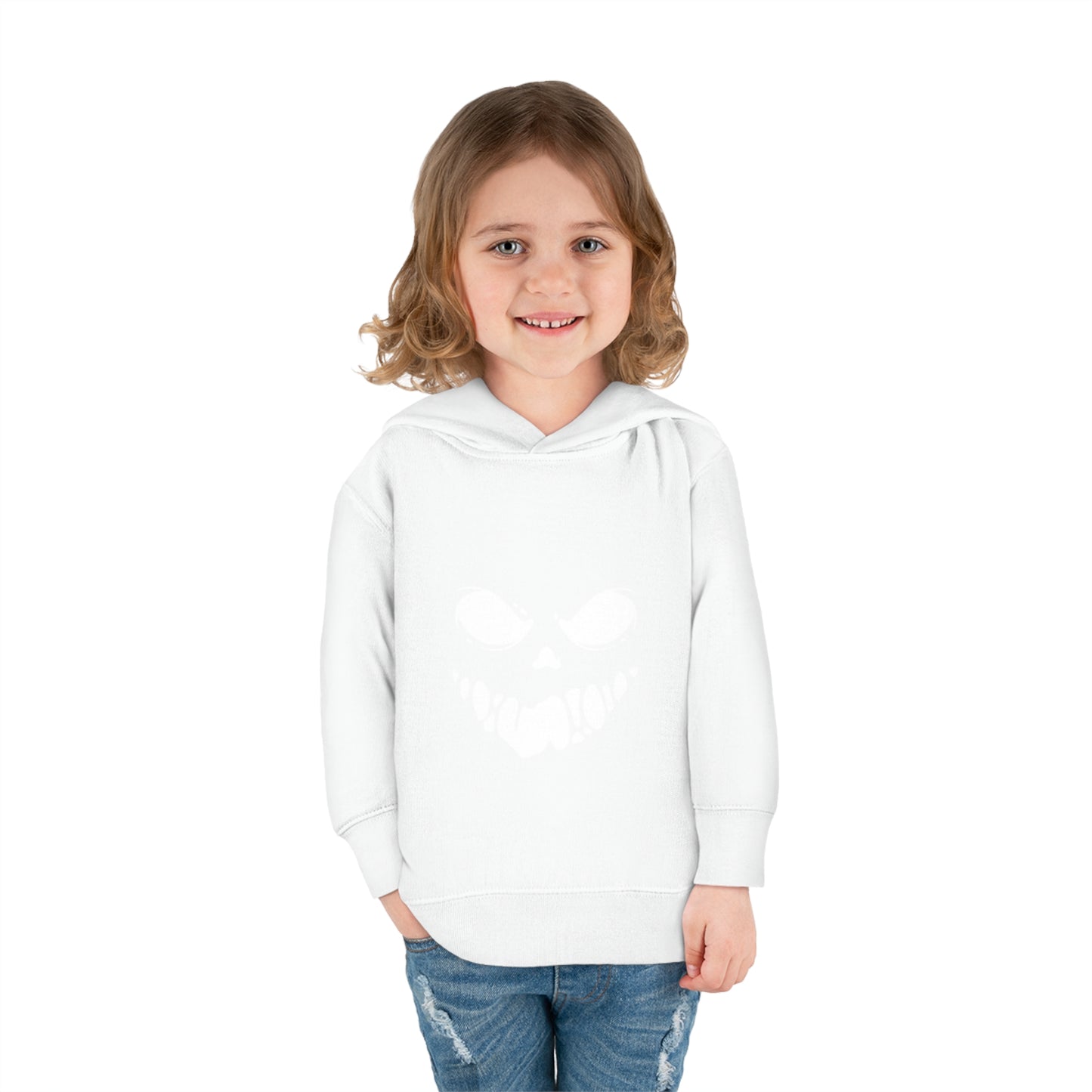 Toddler Pullover Fleece Hoodie with Spooky Face